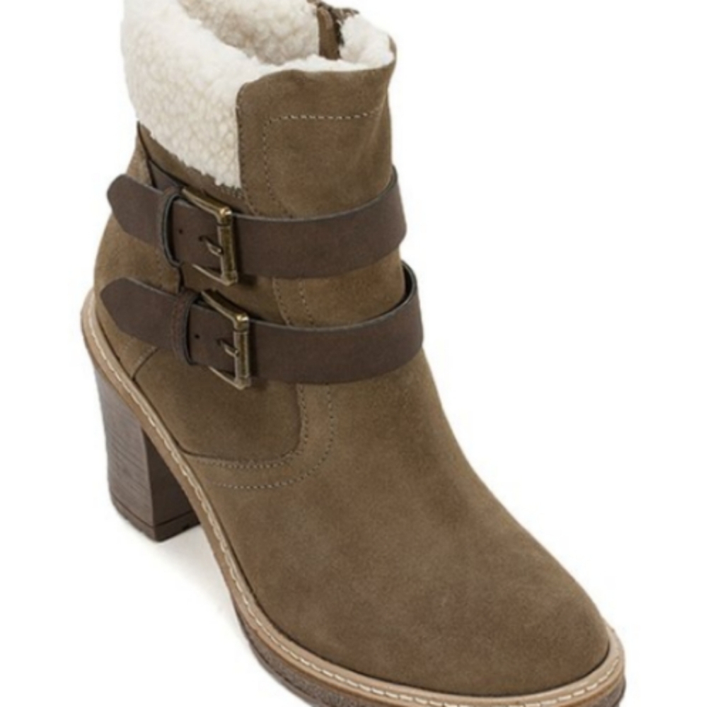 White Mountain Joker II Taupe Sued Boots Size 8.5. - Picture 13 of 13